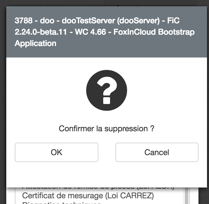 Web MessageBox with 'Bootstrap' rendering, viewed on a very small screen like a smartphone