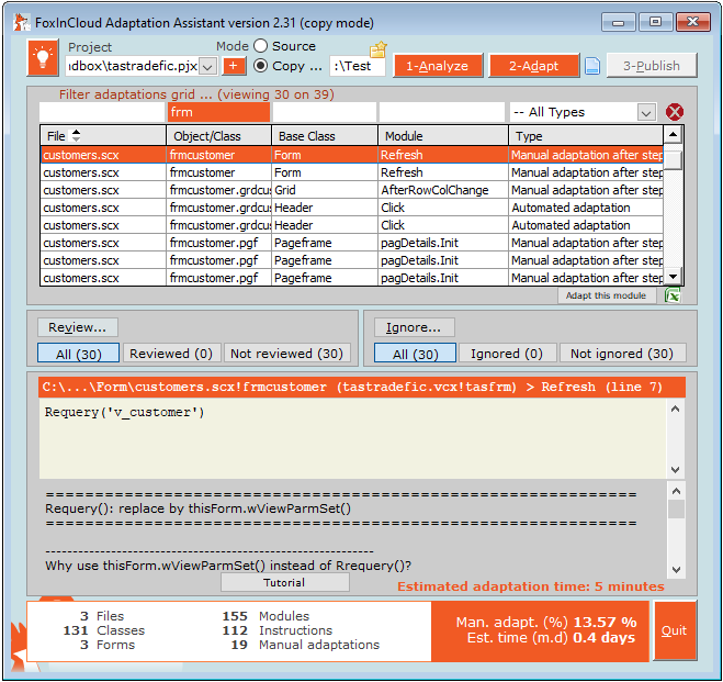 FoxInCloud Adaptation Assistant